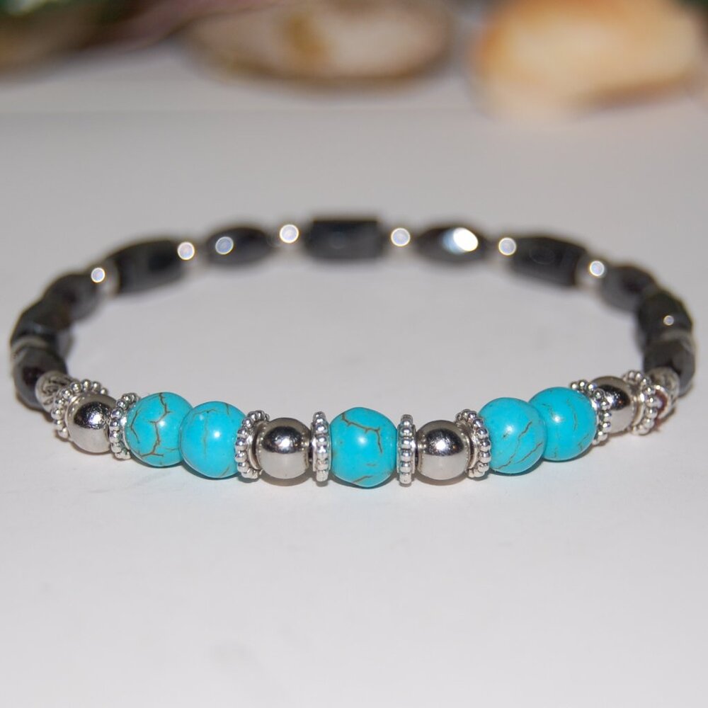 Magnetic Bracelet,Magnetic and Gemstone Beads,Healthy Bracelet